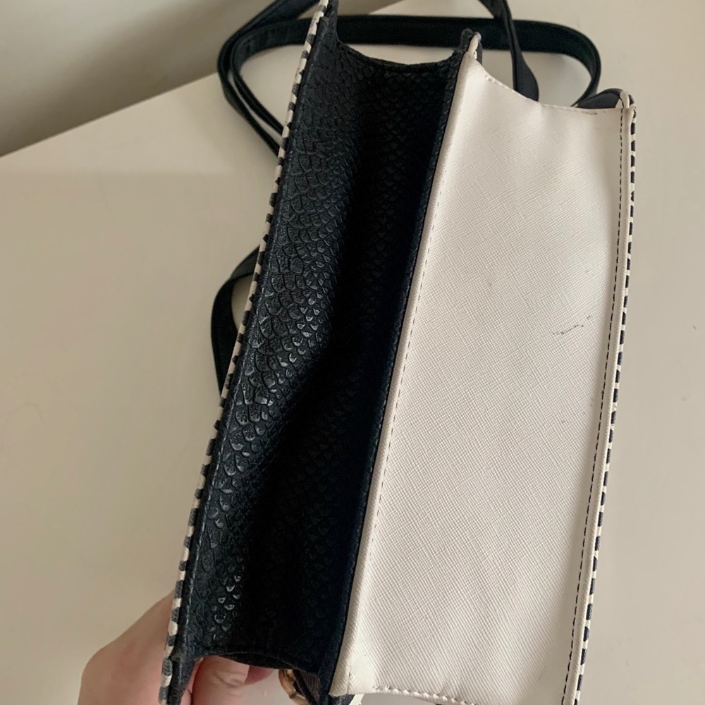 Aldo Black And White Embellished Bag Gem
